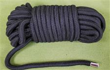 BLACK Bondage Rope - Pro Quality Cotton   3/8" - 32 feet  ~  $23.99